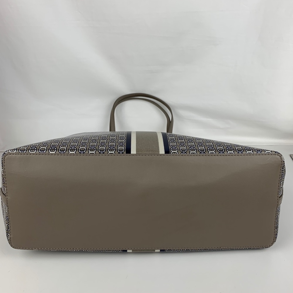 New Tory Burch Gemini Leather & Canvas Tote - Picture 6 of 7